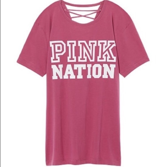 PINK NATION! Victoria’s Secret Pink Lace Back - Picture 1 of 3